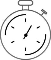 Stopwatch icon or symbol in thin line art. vector