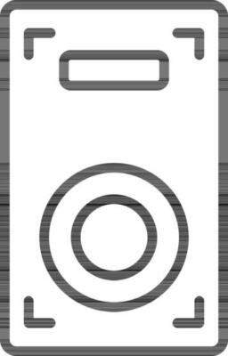 Flat style speaker icon in black line art.