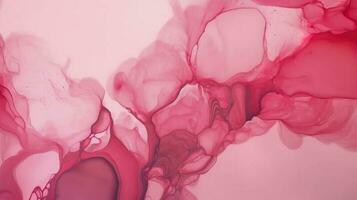 Abstract alcohol ink texture marble style background pink and gold texture, Pink abstract alcohol ink background fluid watercolor, generate ai photo