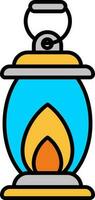 Vector illustration of Retro oil lantern icon.