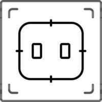 Isolated socket icon in line art. vector