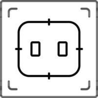 Isolated socket icon in line art. vector