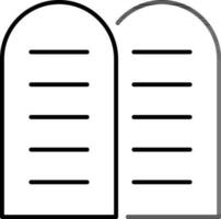 Tombstone icon icon in line art. vector