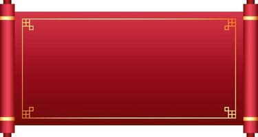 Blank scroll letter in red and golden color. vector