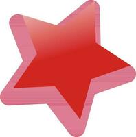 Vector illustration of red star.