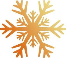 creativo copo de nieve en naranja color. vector