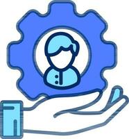 User settings or management icon in flat style. vector