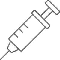 Line art illustration of Syringe icon. vector