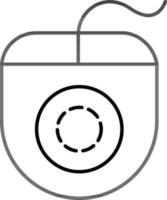 Line art Dental Floss icon in flat style. vector