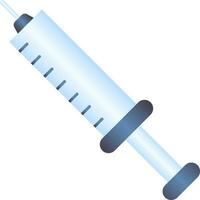 Isolated syringe icon in blue color. vector