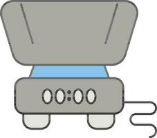 Weighing Machine Icon in Gray Color. vector