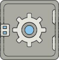 Safe or locker Icon in Gray Color. vector