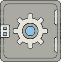 Safe or locker Icon in Gray Color. vector