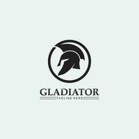 Spartan helmet, gladiator logo template vector icon design, head icon of warriors, soldier