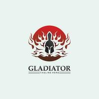 Spartan helmet, gladiator logo template vector icon design, head icon of warriors, soldier