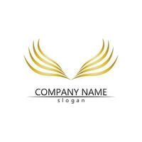 Black wing logo symbol for a professional designer vector