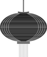 Lantern icon for chinese new year concept in black. vector