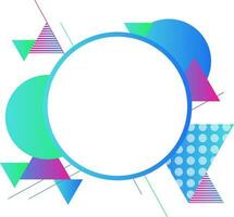 Blank circle on abstract elements background. vector