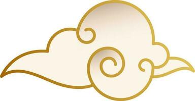 Cloud Element on White Background. vector