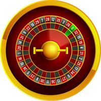 Illustration of a glossy casino roulette. vector