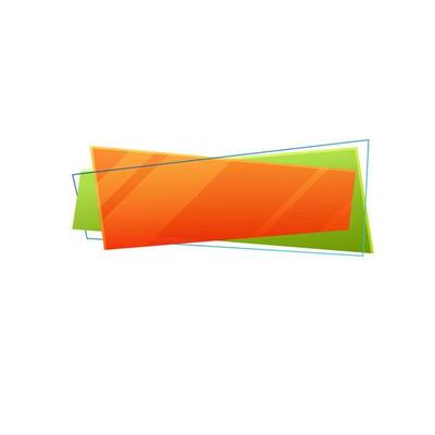 Shiny green and orange ribbons with space for your message.