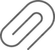 Link or paper clip icon in black line art. vector