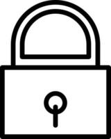 Lock or padlock icon in line art. vector