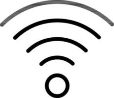 Flat style Wifi connection icon in line art vector