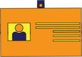 ID card icon user with identity profile. vector