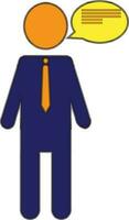 Businessman icon with callout. vector