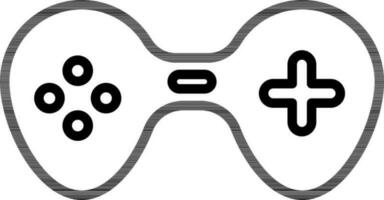 Gamepad icon or symbol in thin line art. vector