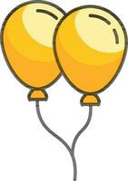 Pair of Balloon icon in flat style. vector