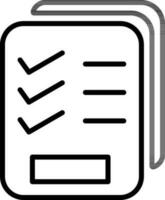 Flat style Checklist icon in line art. vector