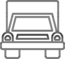 Flat Style Delivery Truck Icon in Line Art. vector