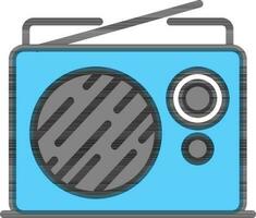 Blue and Grey Radio Icon on White background. vector