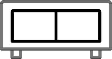 plano estilo cajón icono en línea Arte. vector