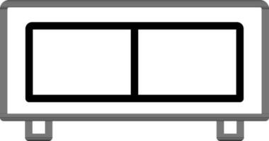 Flat style Drawer icon in line art. vector