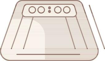 Brown Weight Scale icon on white background. vector