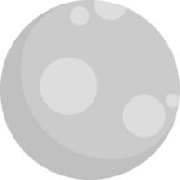 Illustration of Full Moon icon in gray color. vector