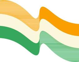 Indian Waving National Flag icon in flat style. vector