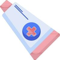 Isolated Ointment tube icon in red and blue color. vector