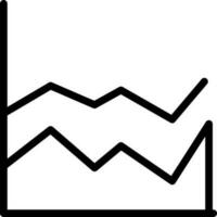 Flat style Spike infographic chart icon in line art. vector