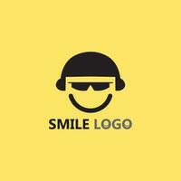 icono de sonrisa, sonrisa, diseño de logotipo vectorial, emoticonos felices, diseño divertido y felicidad de emoji vectorial vector