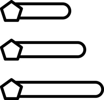 Three message option icon in line art. vector