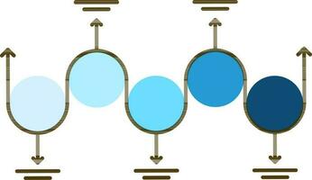 cronograma infografía circulo lazo gráfico icono en plano estilo. vector