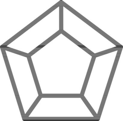 Pentagon icon in thin line art.