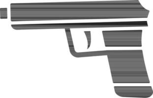 aislado pistola icono en negro y blanco color. vector