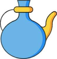 Jug or Pitcher icon in blue and yellow color. vector