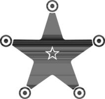 Isolated sheriff star in flat style illustration. vector