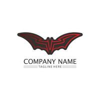 Bat logo animal and vector, wings, black, halloween, vampire, gothic, illustration, design bat icon vector